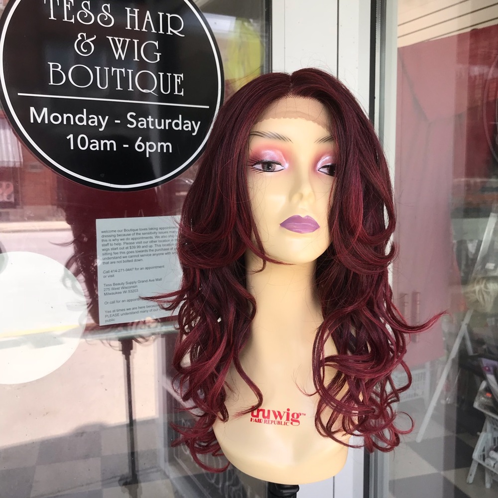 Wig Burgundy wine magenta ombré no Red Wig 2020 - Picture 2 of 8